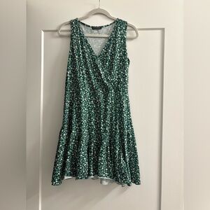 Fensace Green Floral Sleeveless Dress